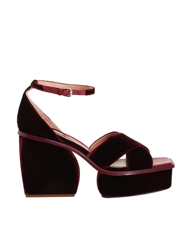 VELVET PLATFORM SANDAL 1