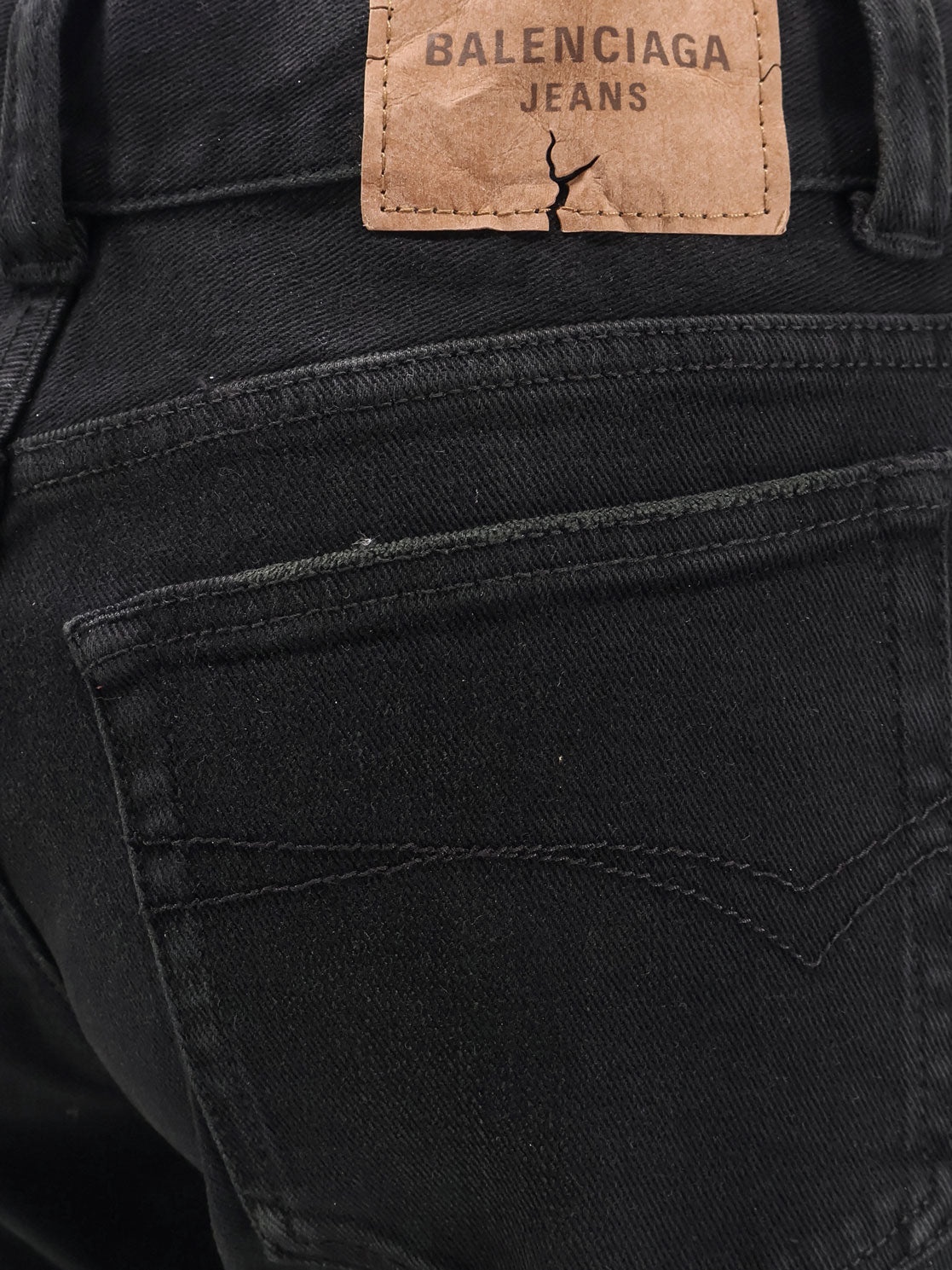Balenciaga Denim Trousers With Frayed Edges - 3