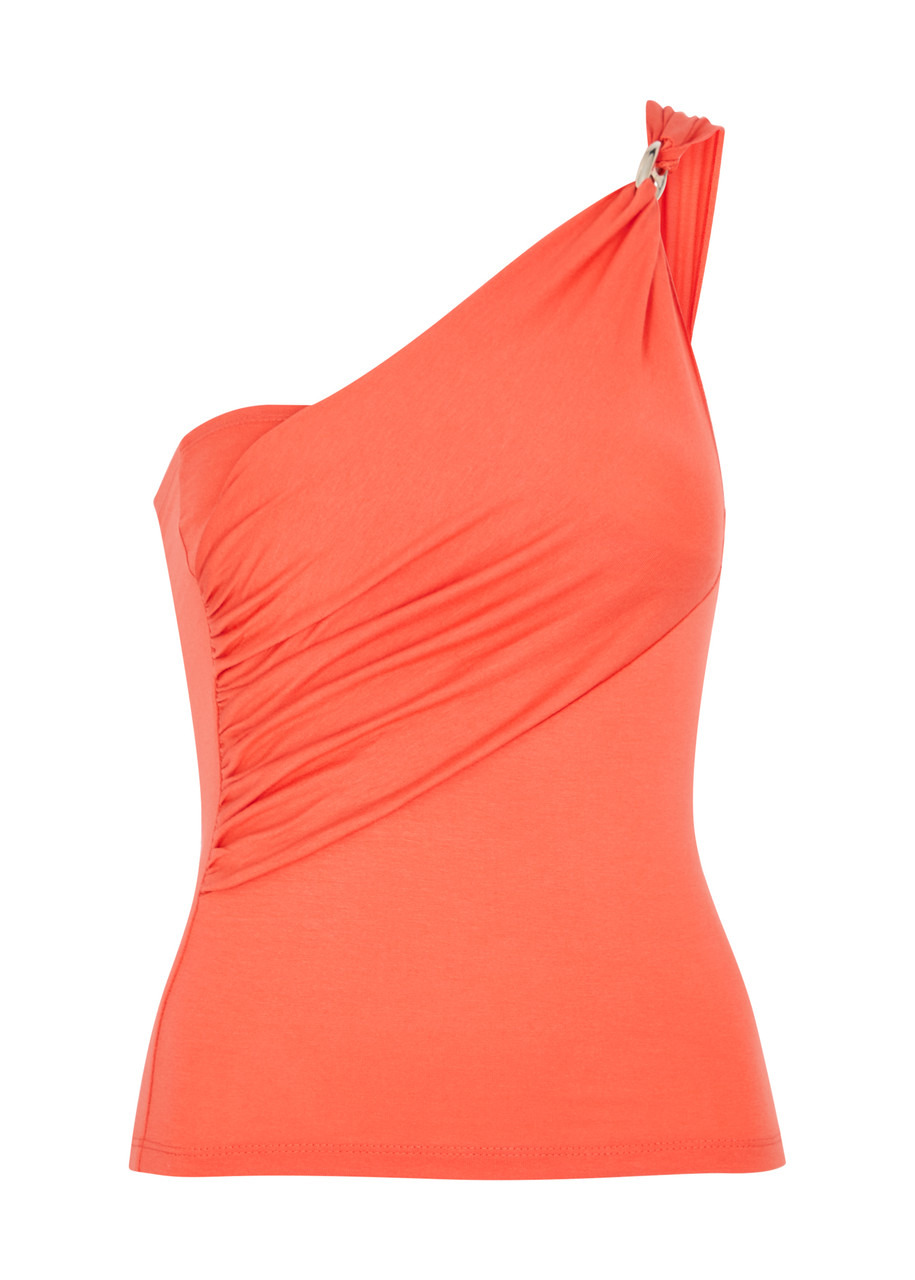 Julia one-shoulder stretch-jersey top - 1