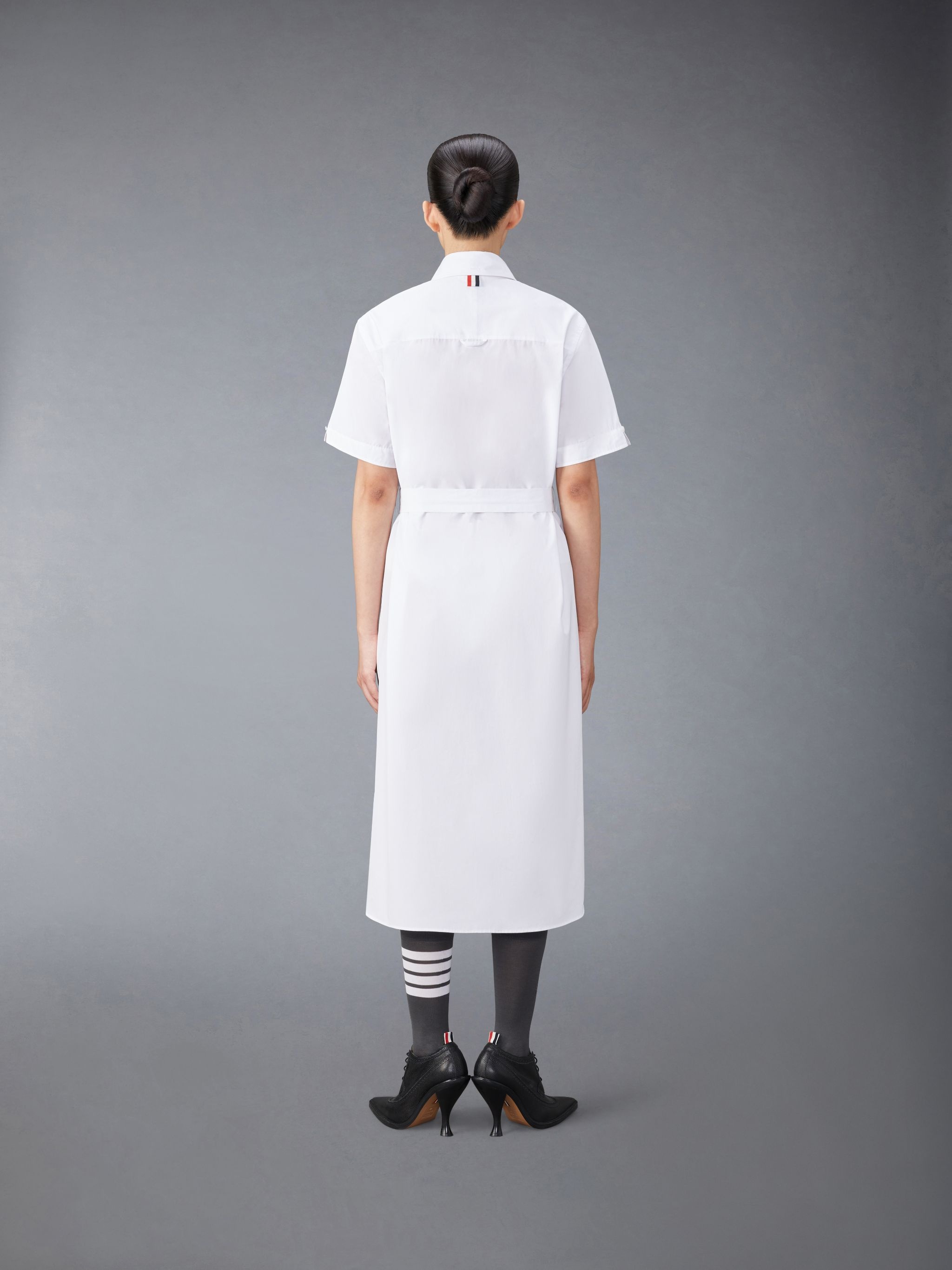 cotton midi shirt dress - 3