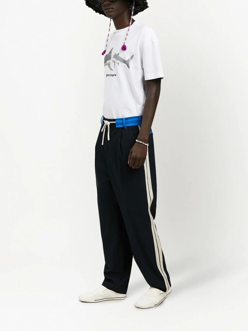 belted track pants - 2