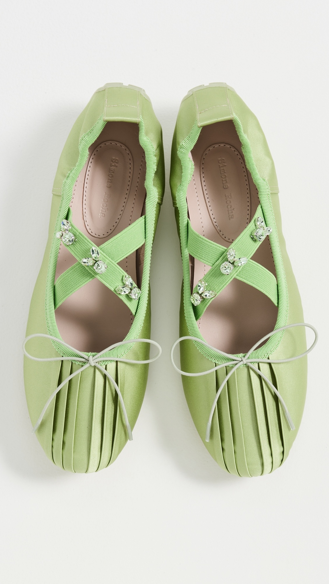 Embellished Ballerina Grip Flats - 1
