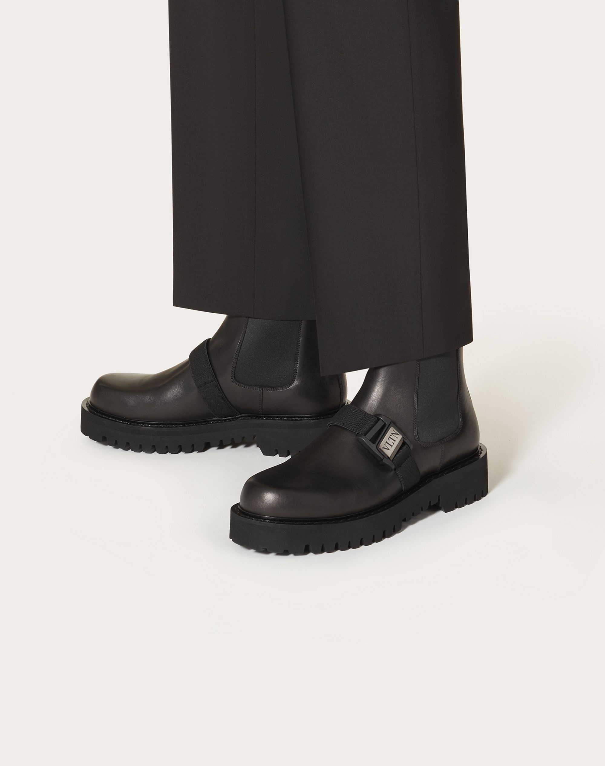 Calfskin Beatle Boot with VLTN Buckle - 6