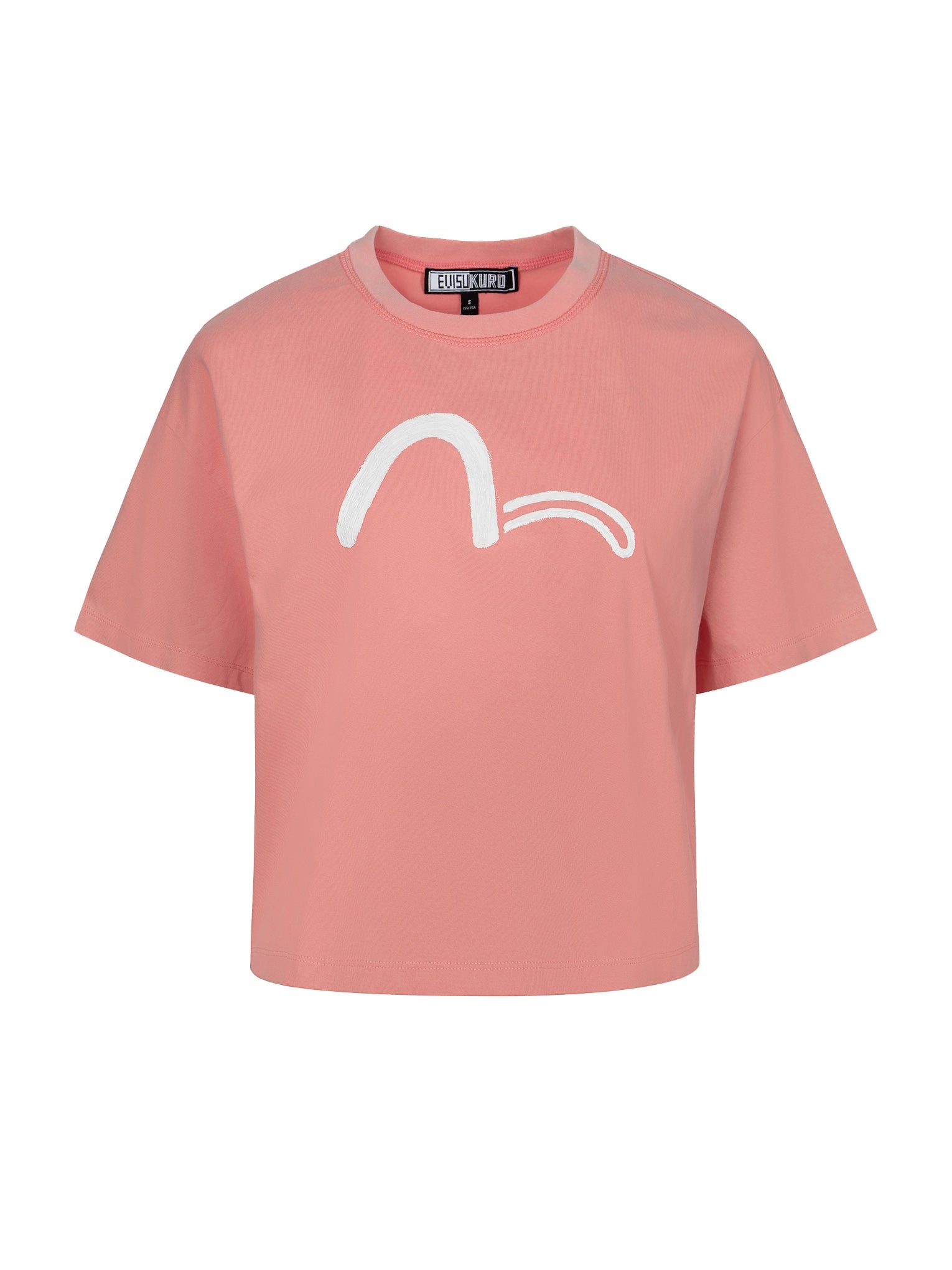 Brush Art Kamon Logo Printed Cropped T-shirt - 12