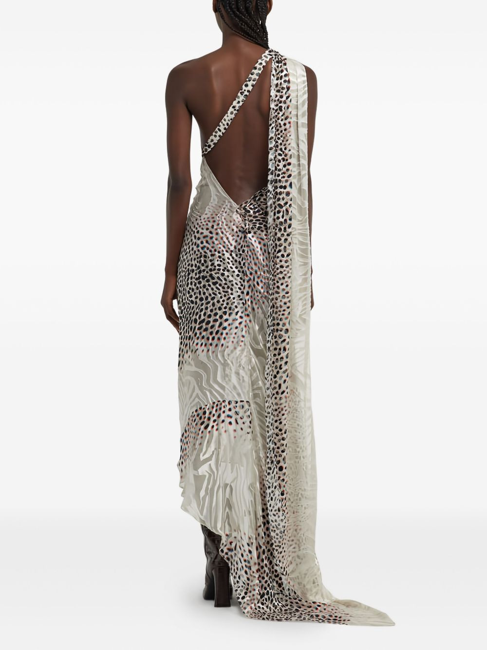 one-shoulder asymmetric dress - 4