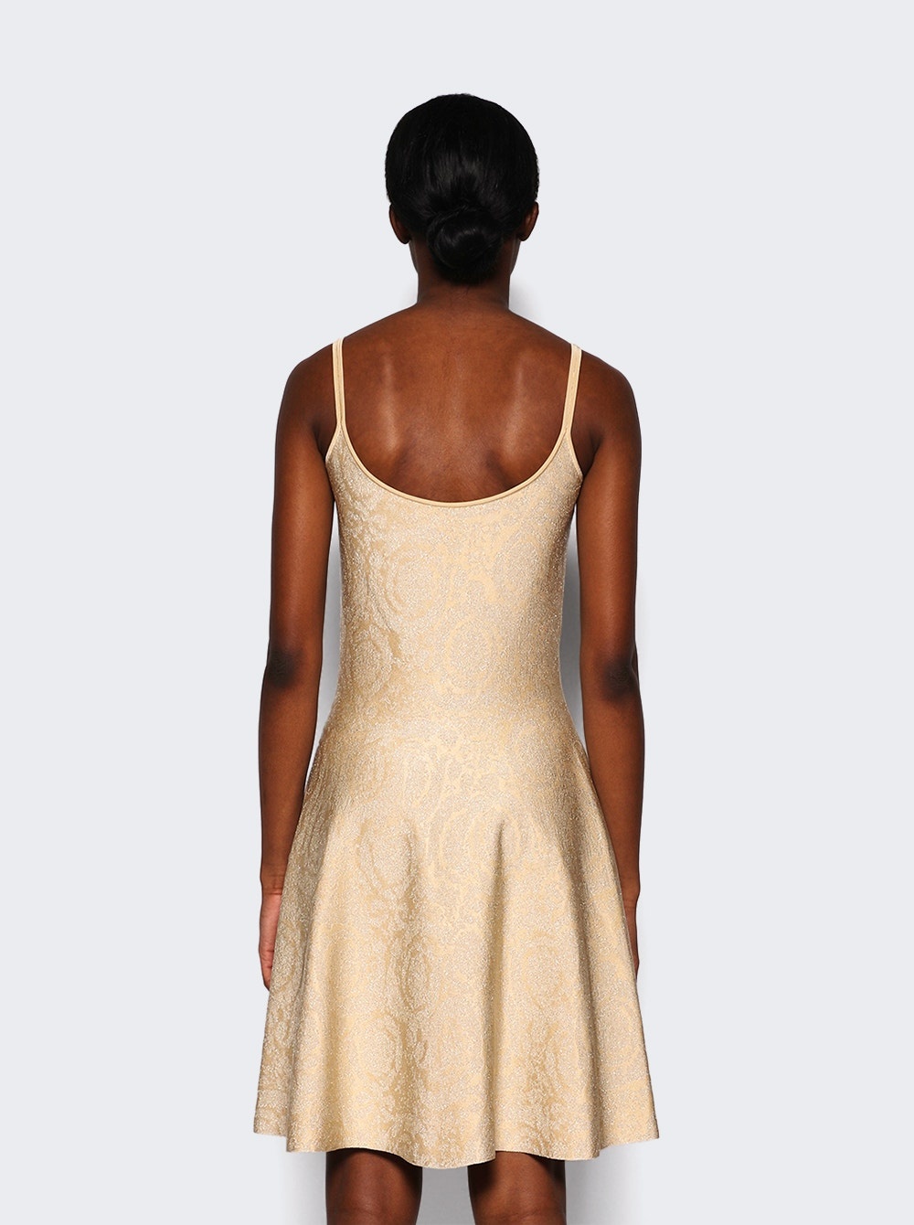 Knit Flared Mini Dress Light Sand - 5