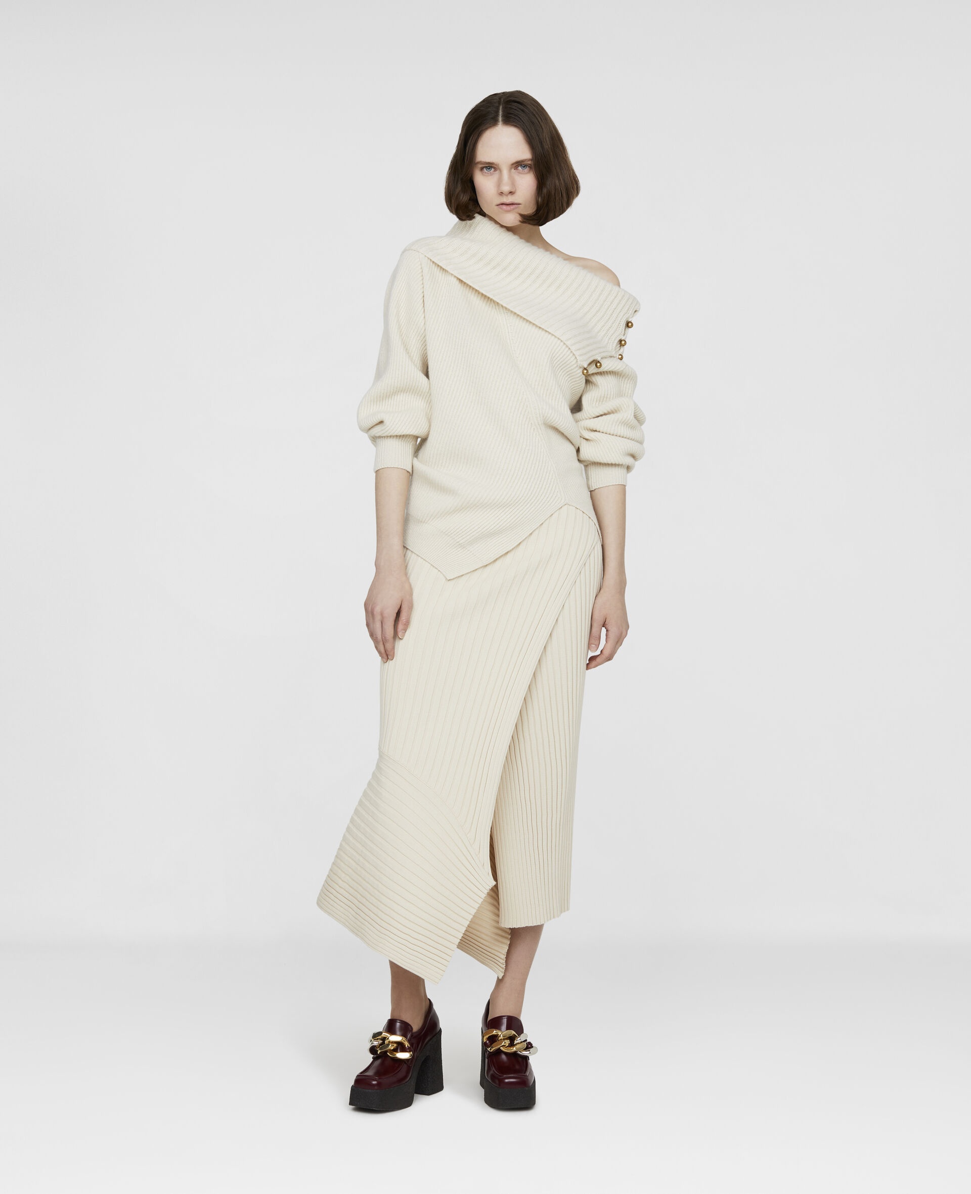 Ribbed Knit Jumper - 2