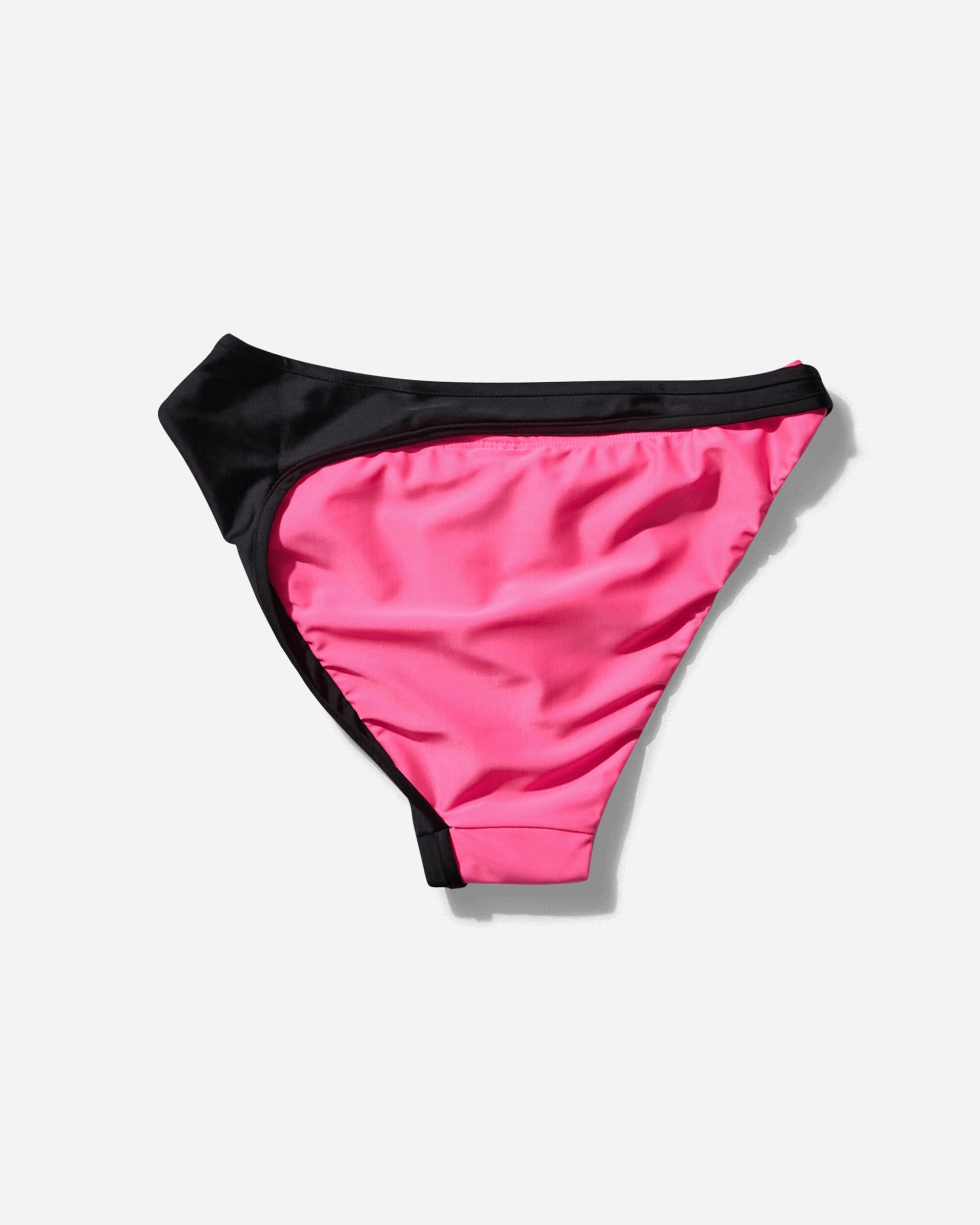 Women's Layered Bikini Bottom Pink / Black - 2