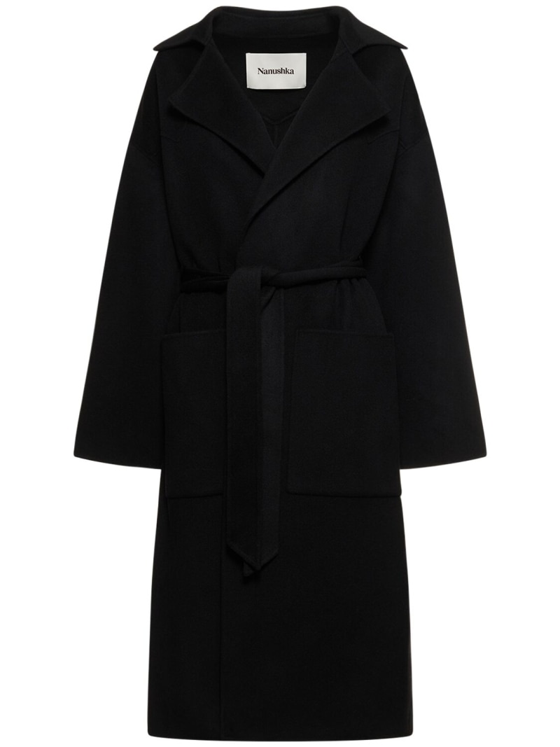 Alamo wool & silk long coat - 1