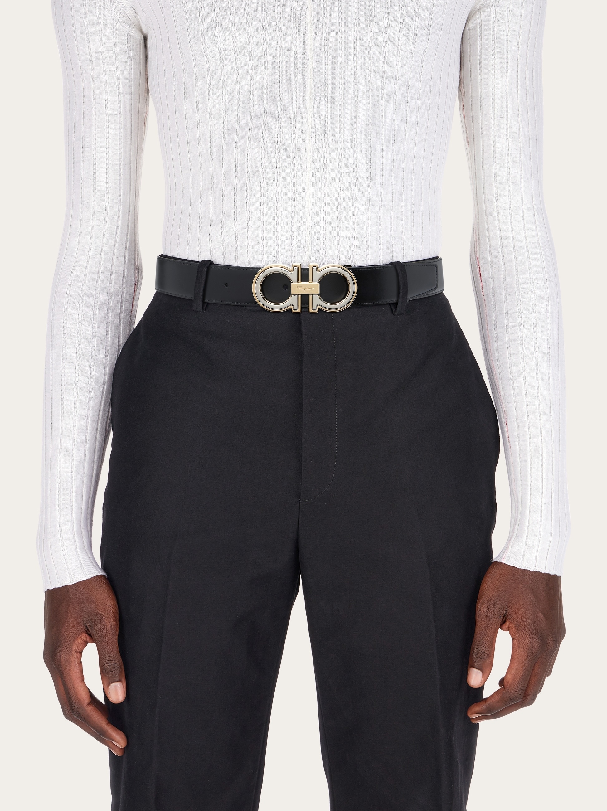 Reversible and adjustable Gancini belt - 4