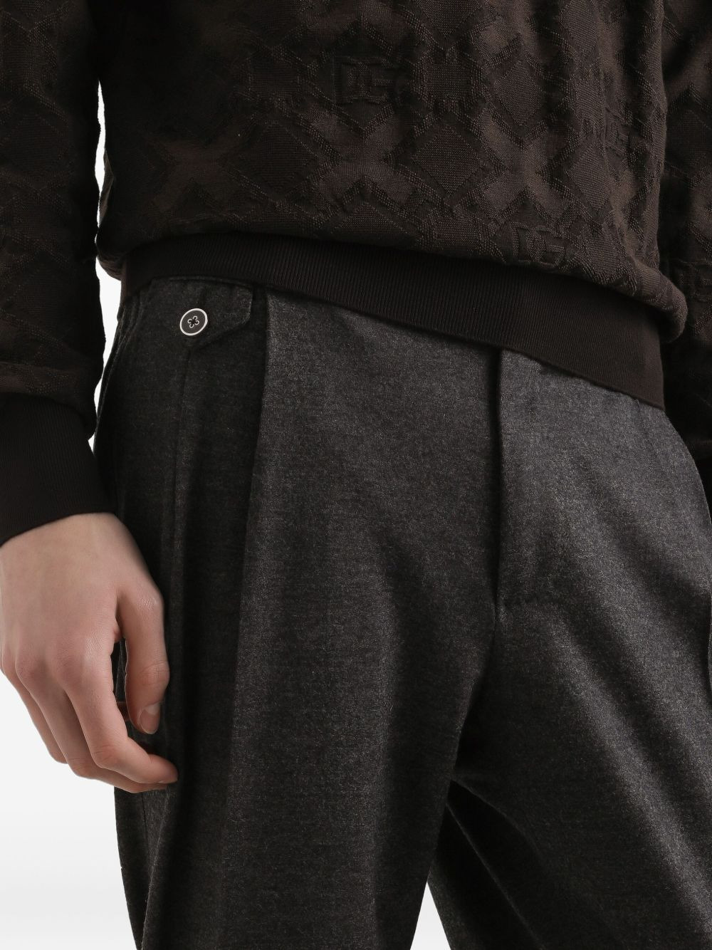 pleated-front trousers - 5