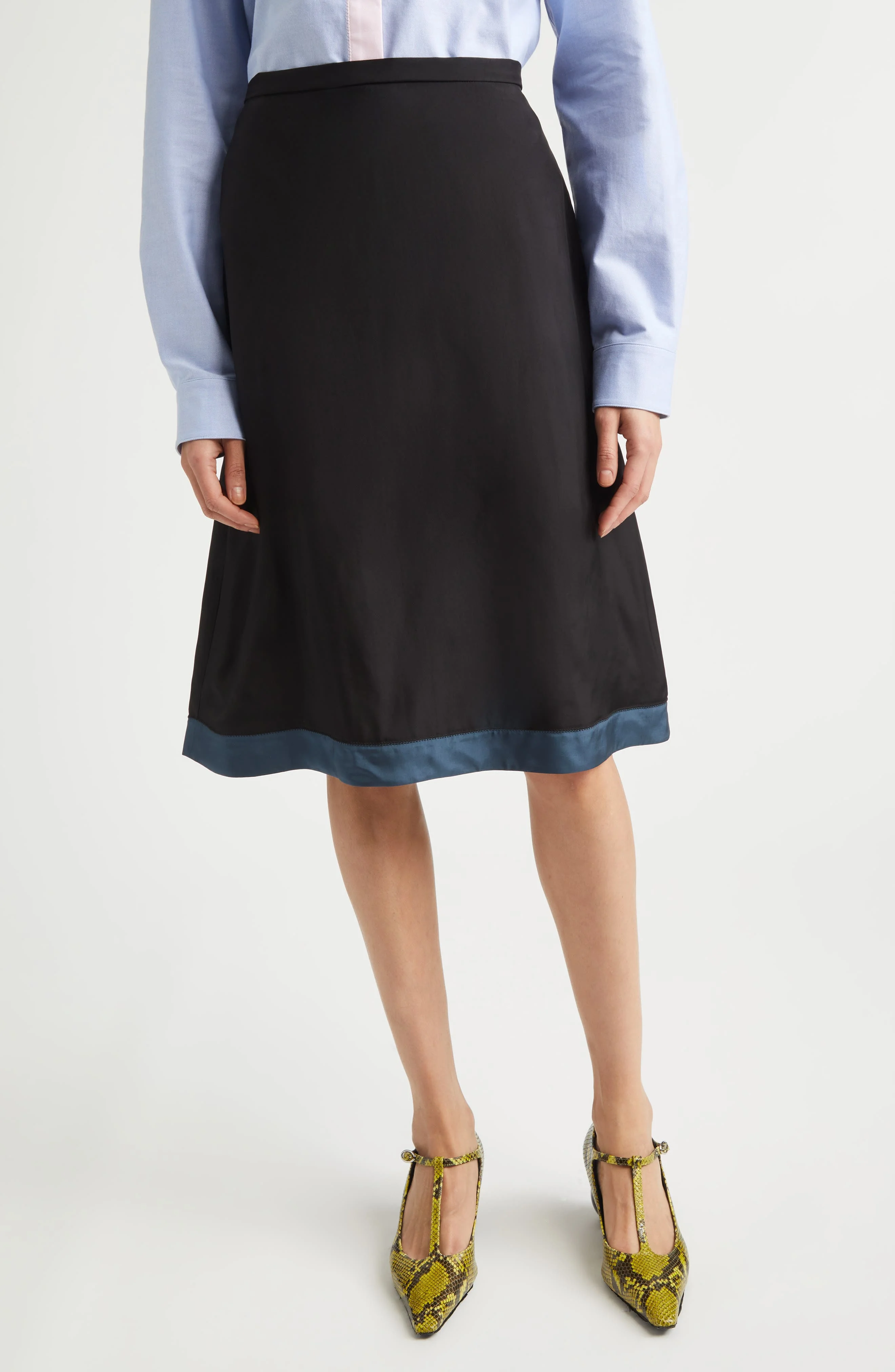 Marni A-Line Virgin Wool Skirt in Black at Nordstrom - 1