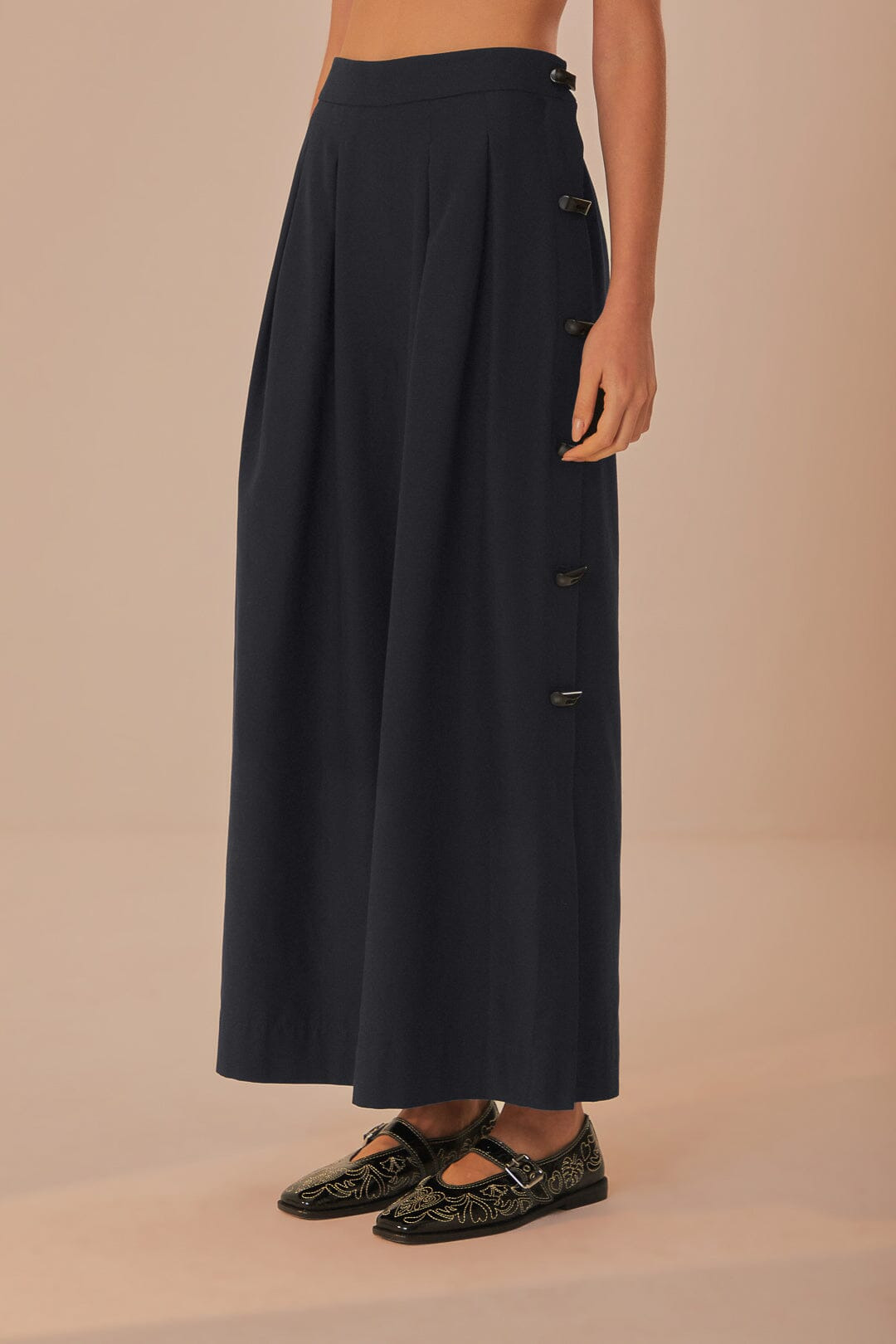 Black Button Pants - 2