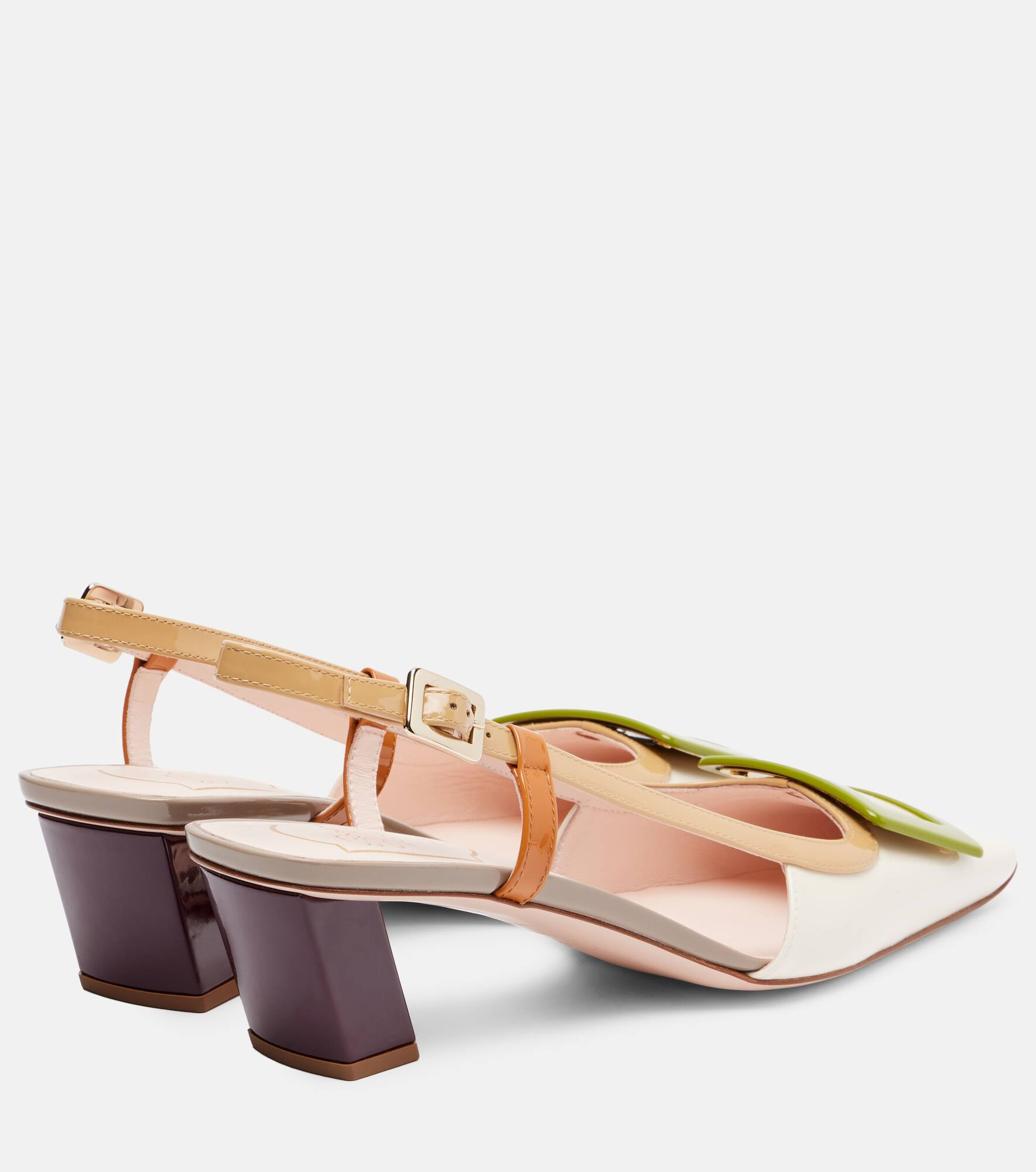 Belle Vivier 45 leather slingback pumps - 2
