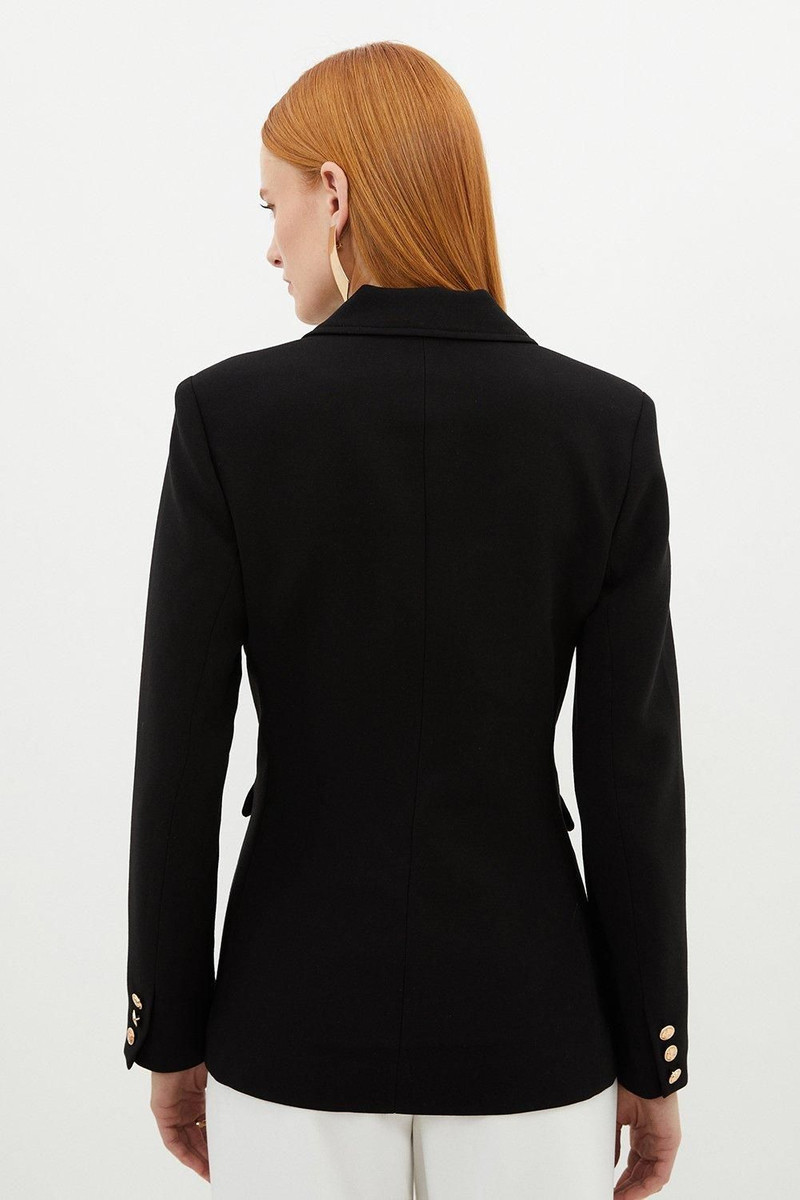 Petite Compact Essential Tailored Double Breasted Blazer 4