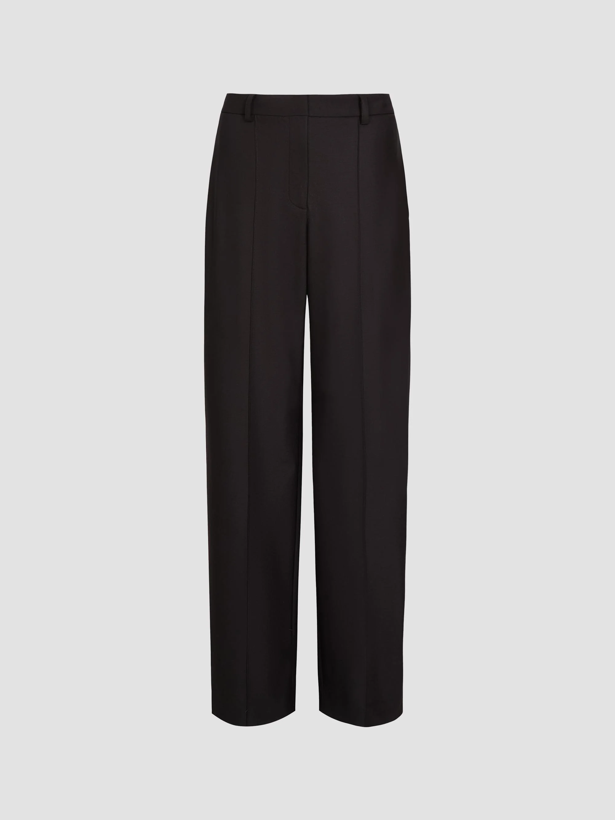Women's Isla Stretch-Wool Wide-Leg Pants - Chocolate - 1