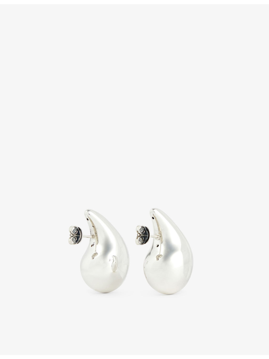 Drop logo-engraved sterling-silver earrings - 3