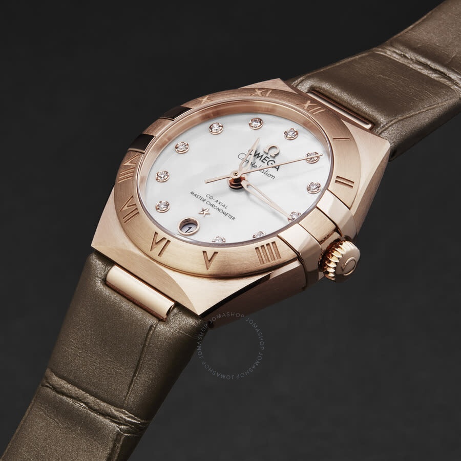 Omega Constellation Automatic Chronometer Diamond White Mother of Pearl Dial Ladies Watch 131.53.29. - 2