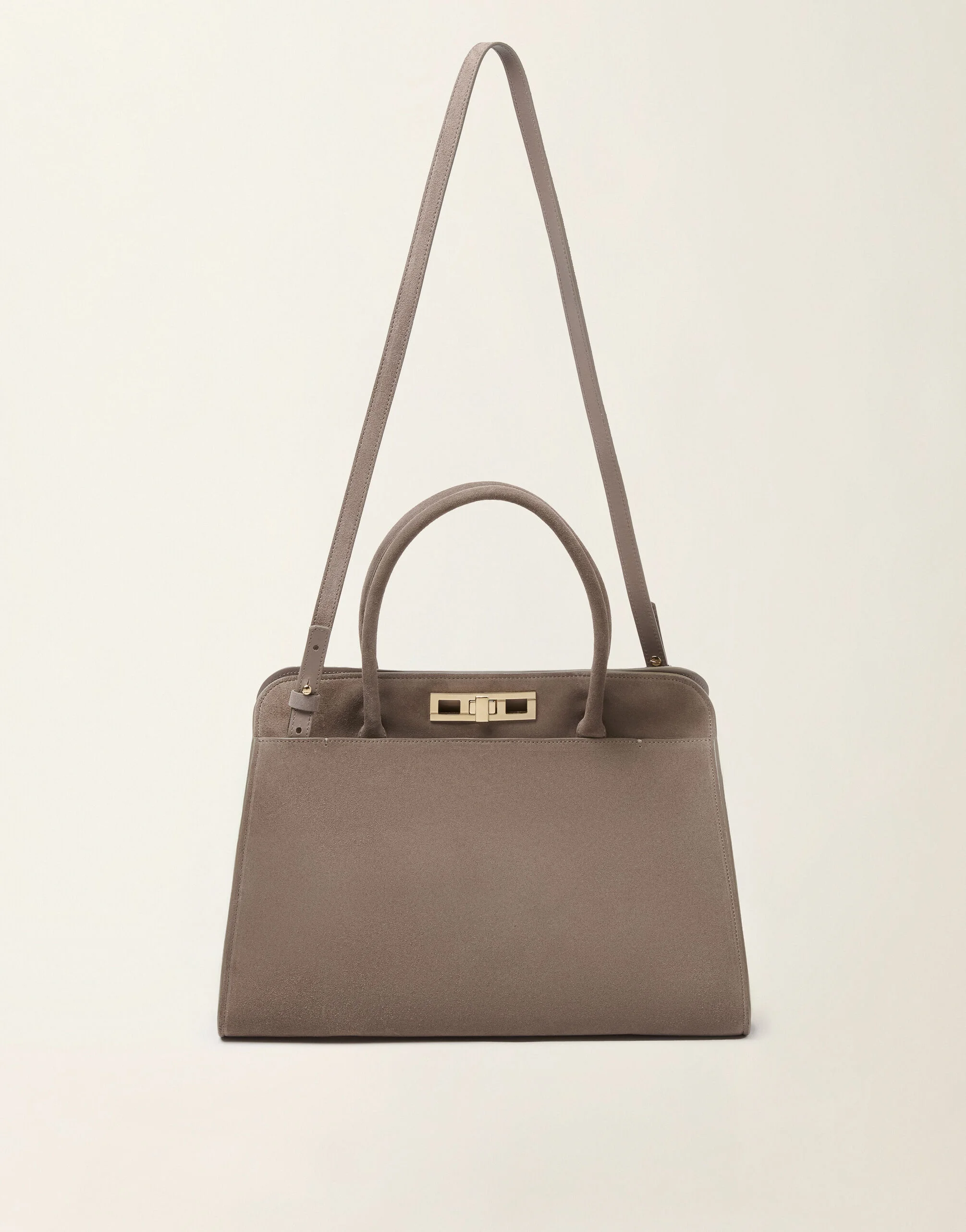 Large suede handbag - 1