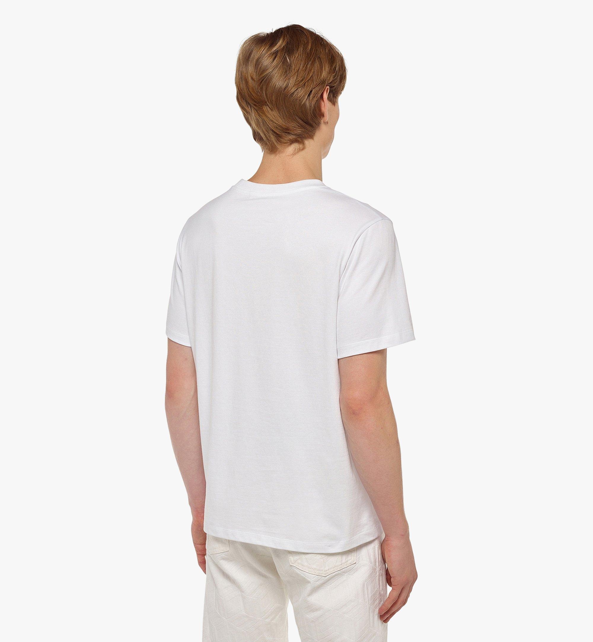 Men’s MCM Sommer Logo Print T-Shirt in Organic Cotton - 4