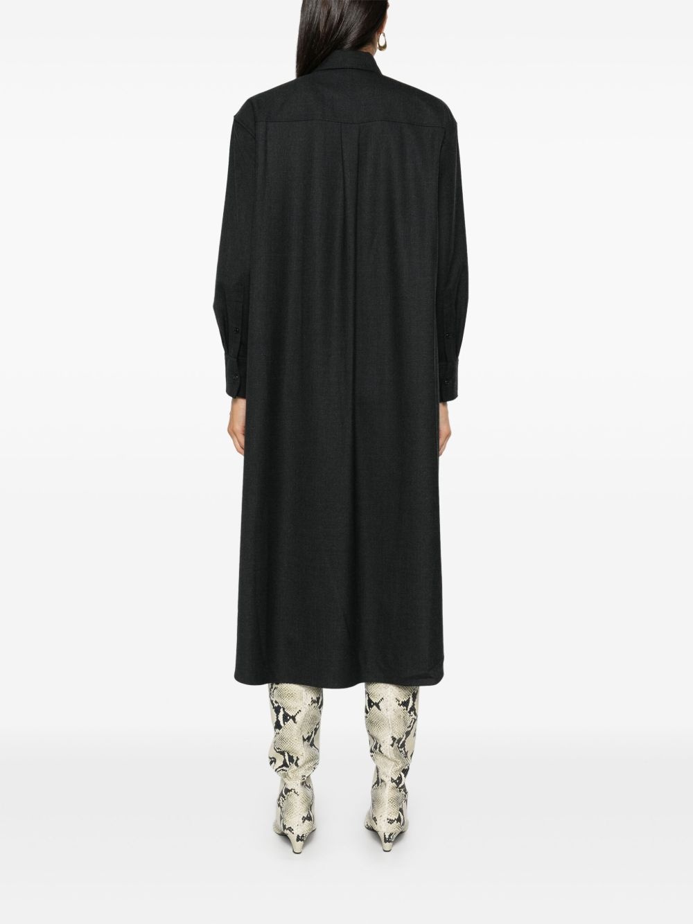 flannel shirt dress - 4