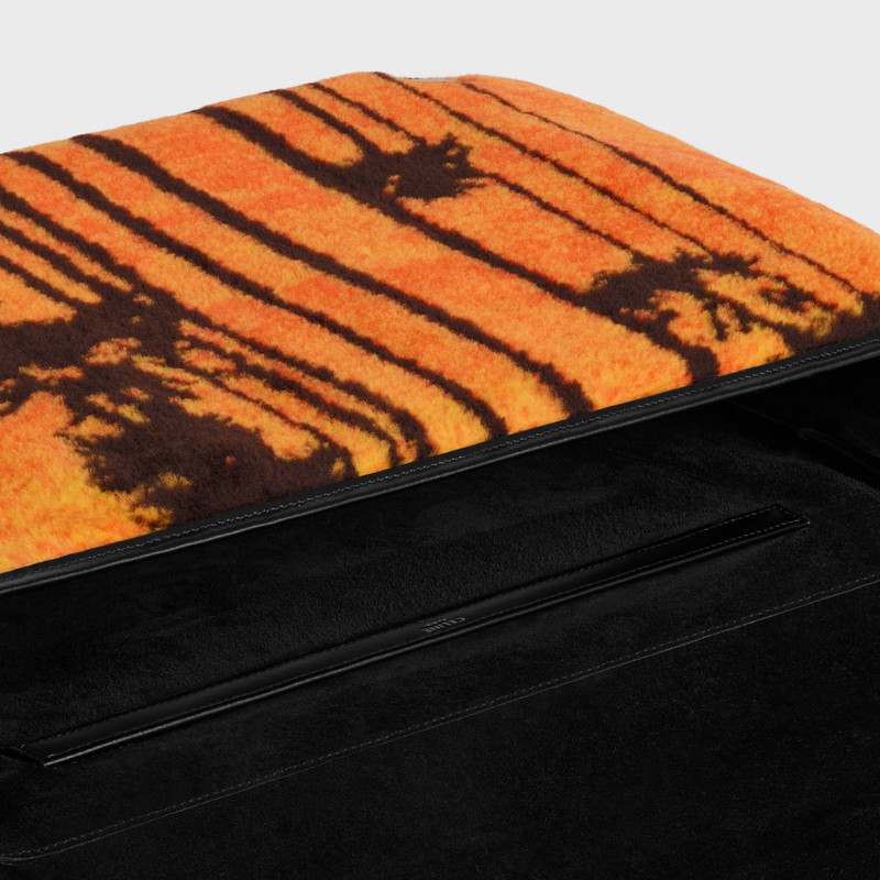 BESACE OVERSIZE IN WOOL WITH PALM TREES PRINT 4