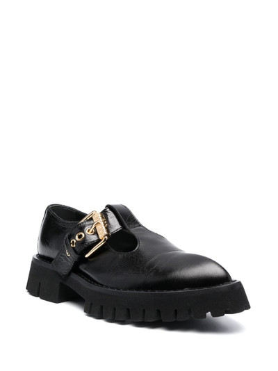 Moschino pointed-toe leather loafers outlook