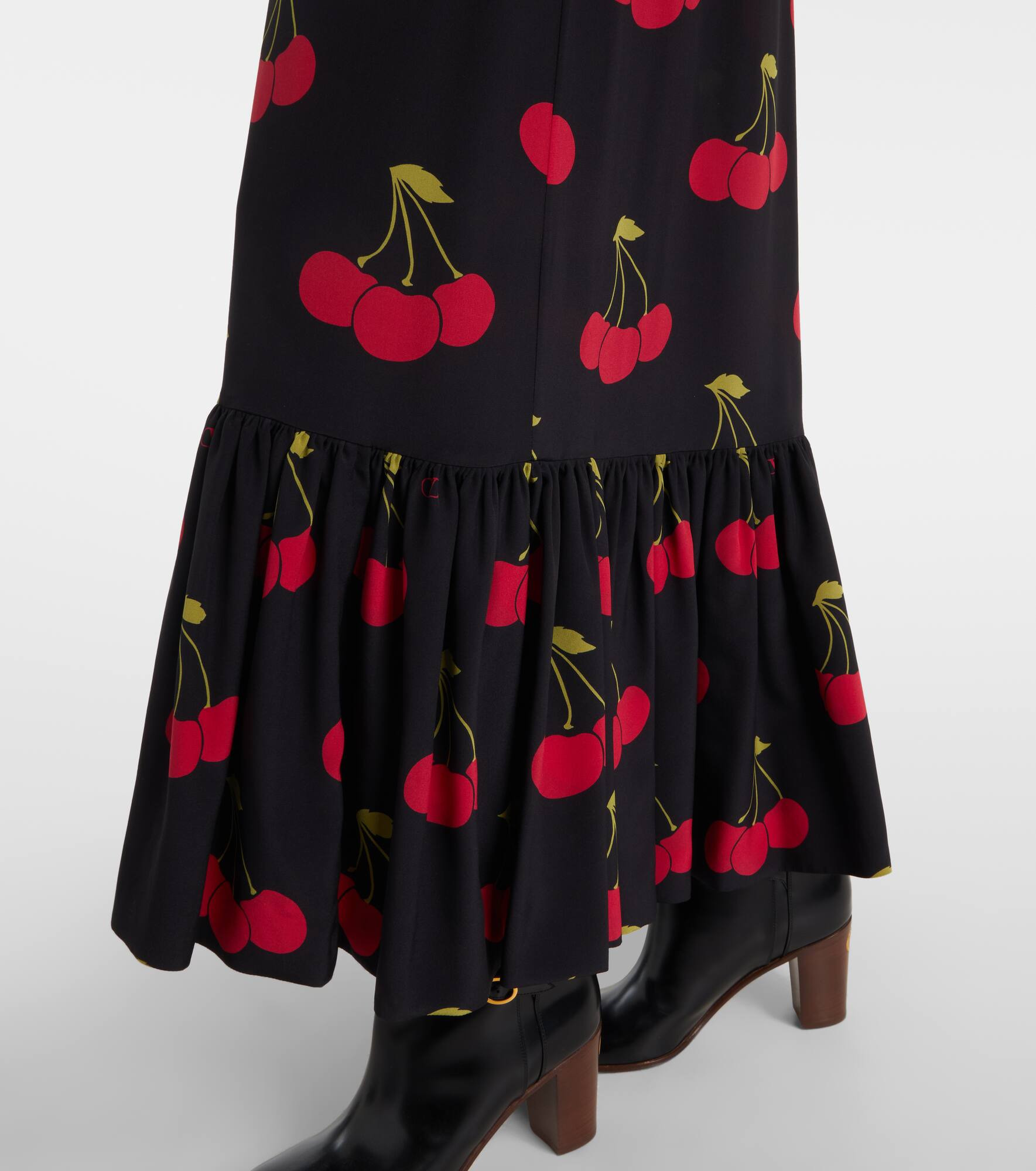 Printed silk maxi skirt - 5
