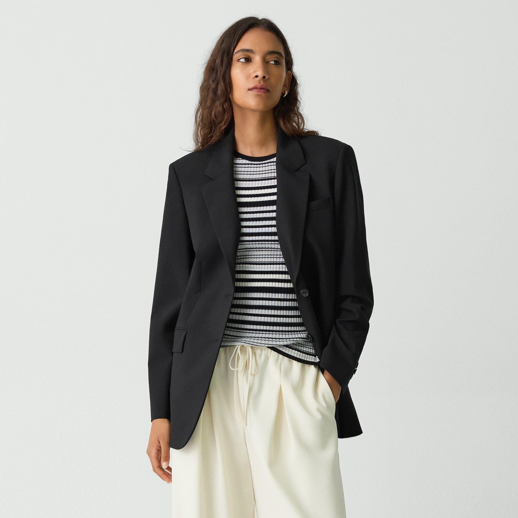 Relaxed Blazer in Stretch Wool - 2