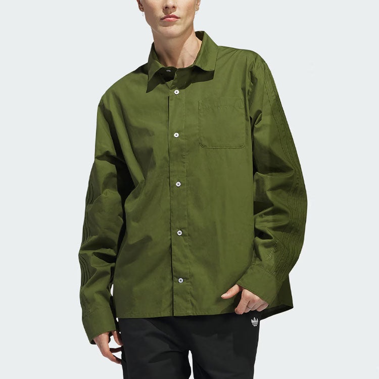 adidas Originals Shmoofoil Button Up Asia Sizing 'Green White' IU0081 - 6