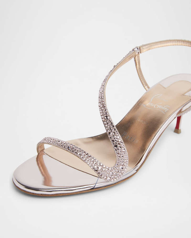 Rosalie Strass Red Sole Slingback Sandals 3