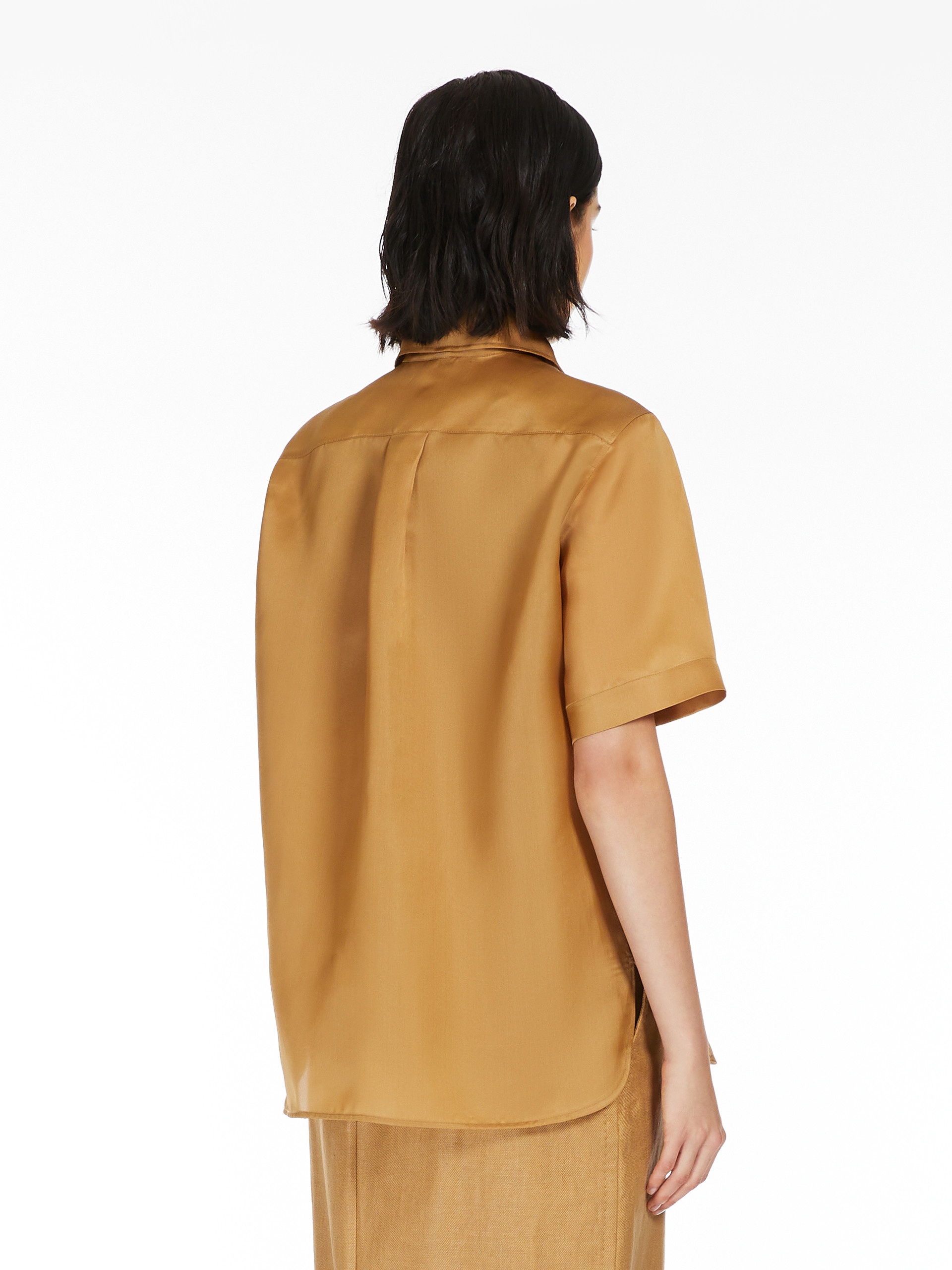 Max Mara ACANTO1234 Organza shirt with logo | REVERSIBLE