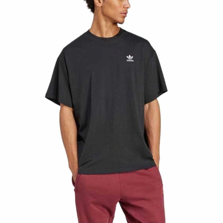 adidas Camiseta Trifolio Essentials Oversized 'Black White' JD0349 - 2
