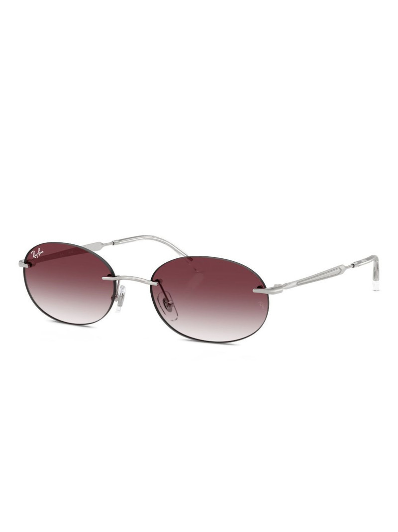 Ray-Ban rimless oval-frame sunglasses outlook
