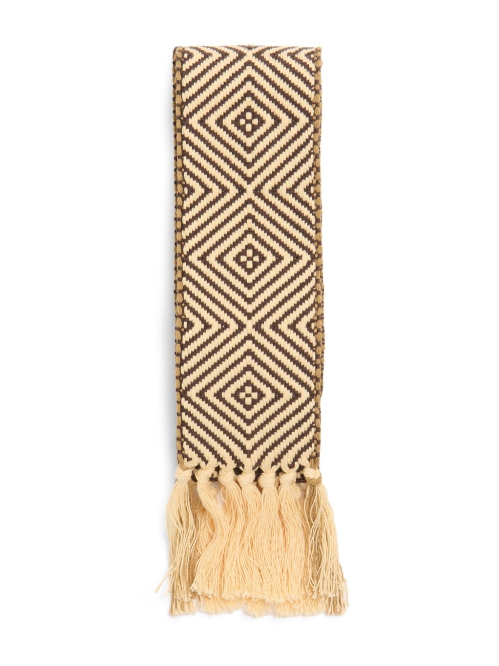 interwoven fringed scarf - 2