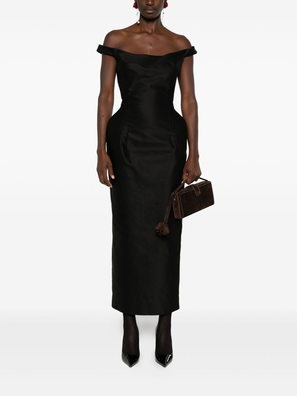 silk midi dress - 2