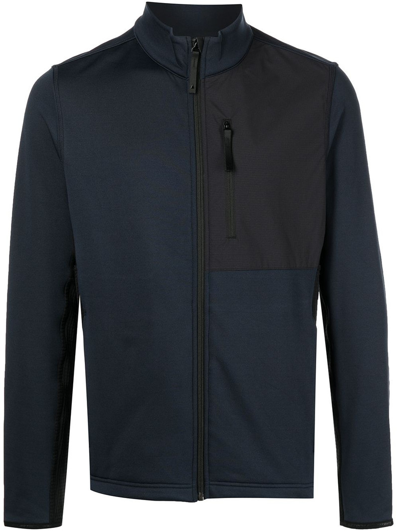 panelled fleece jacket 1
