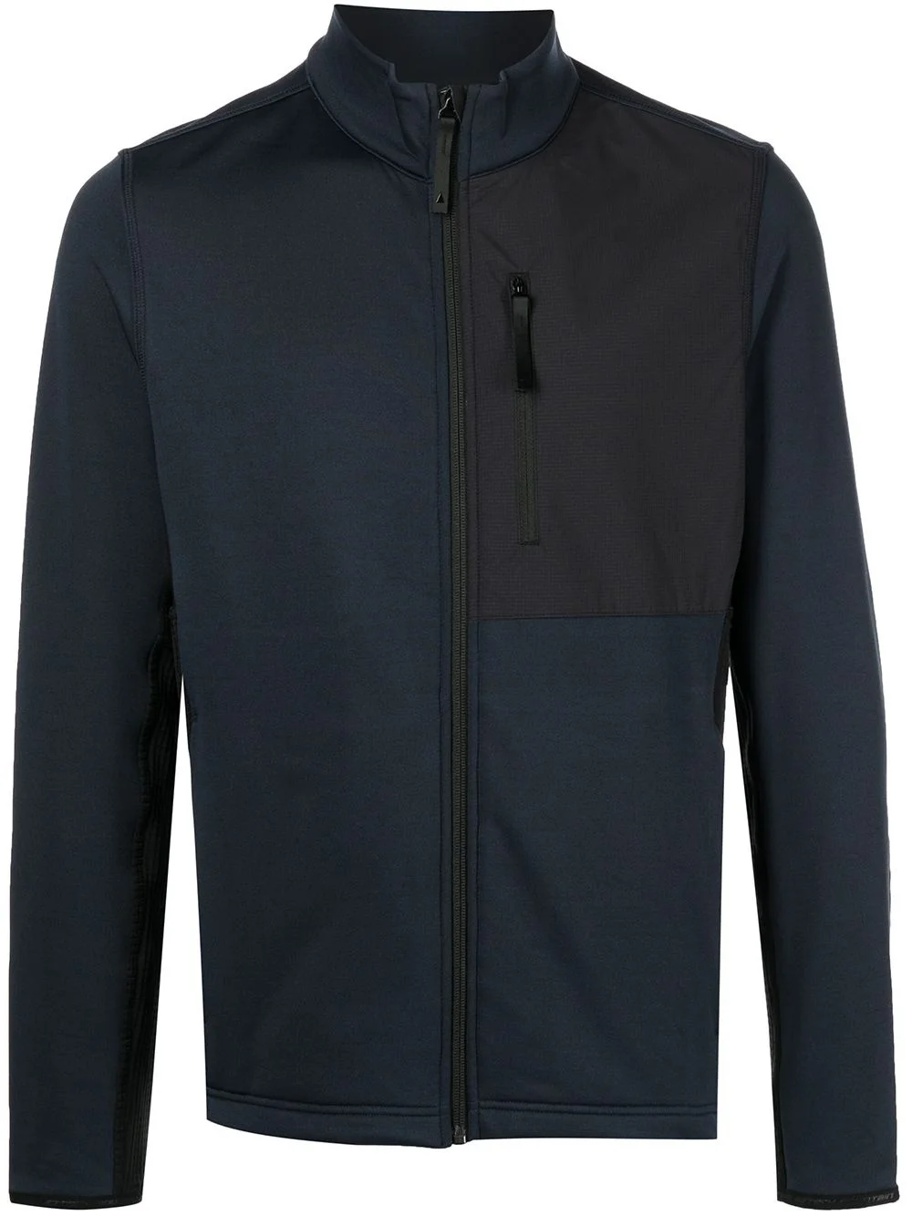 panelled fleece jacket - 1