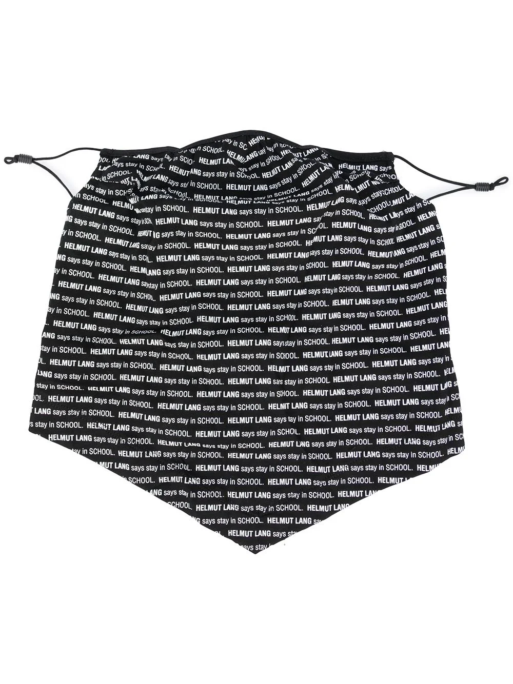 slogan-print face mask - 1