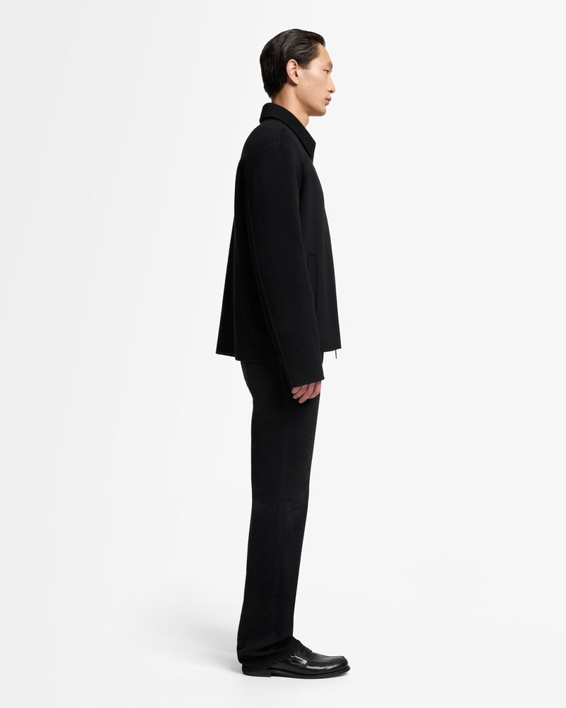 Wool Blouson Jacket In Black 6
