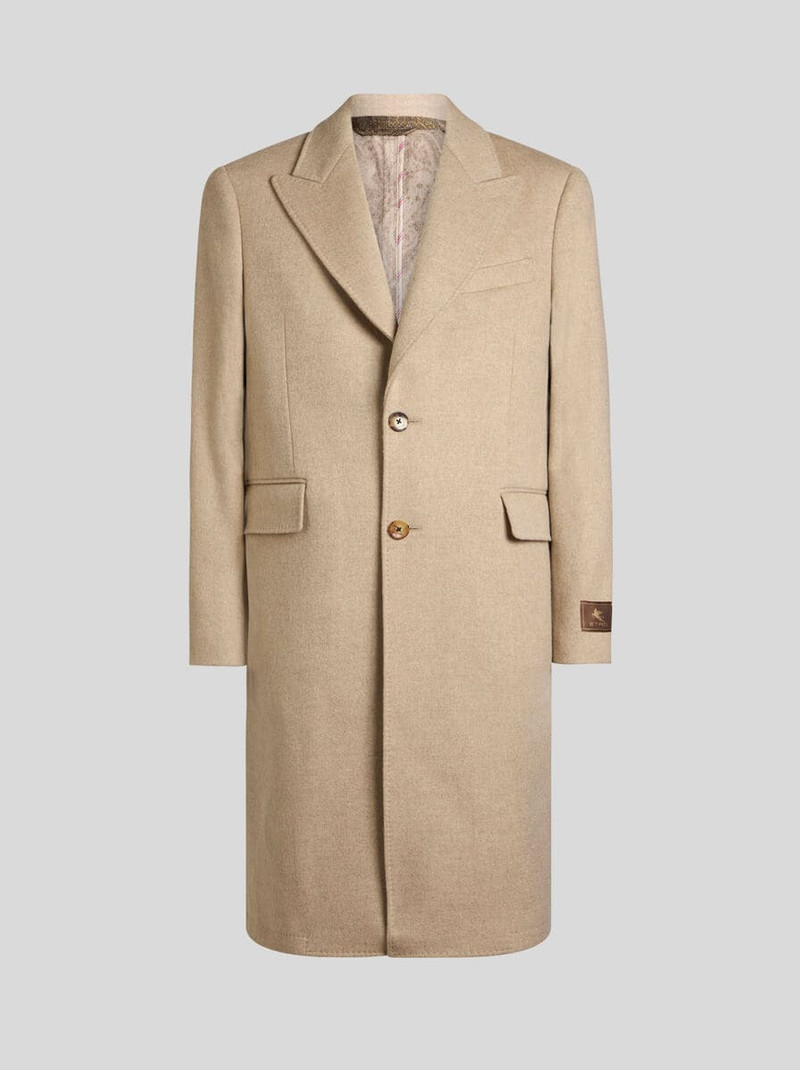 SINGLE-BREASTED WOOL AND CASHMERE JACQUARD COAT WITH PAISLEY MOTIF 1