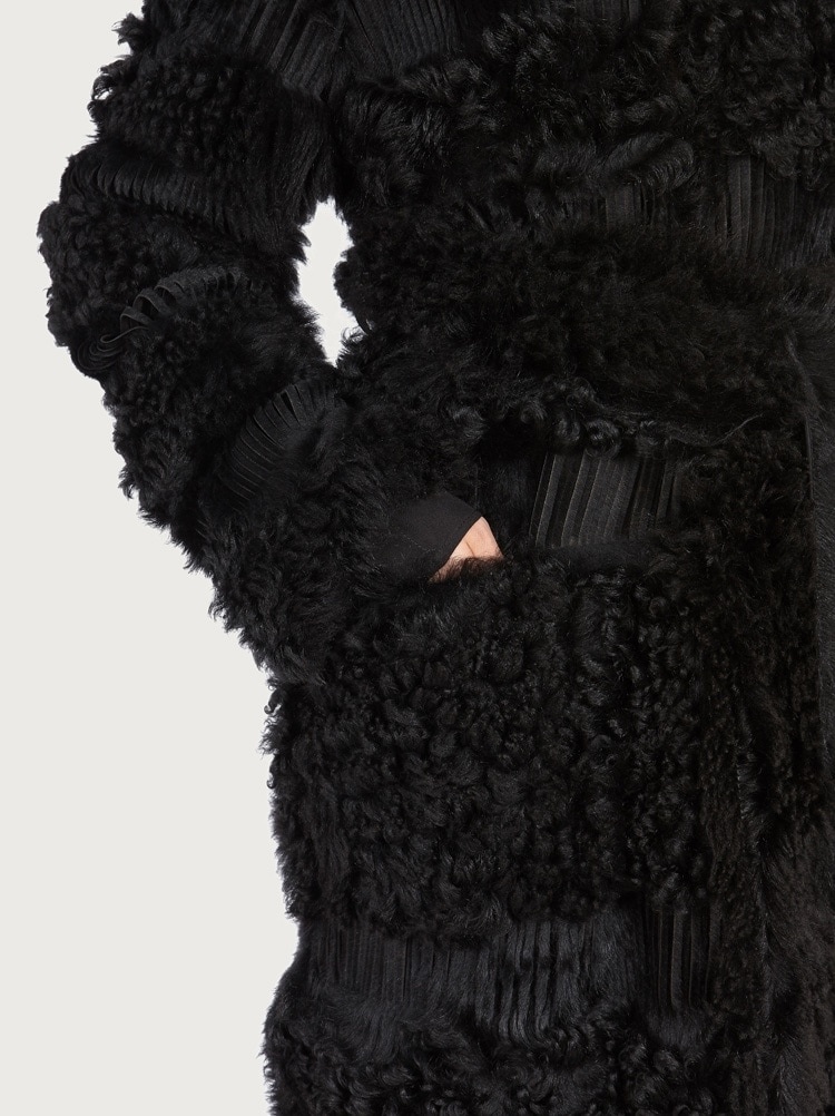 SHAVED SHEARLING COAT - 4