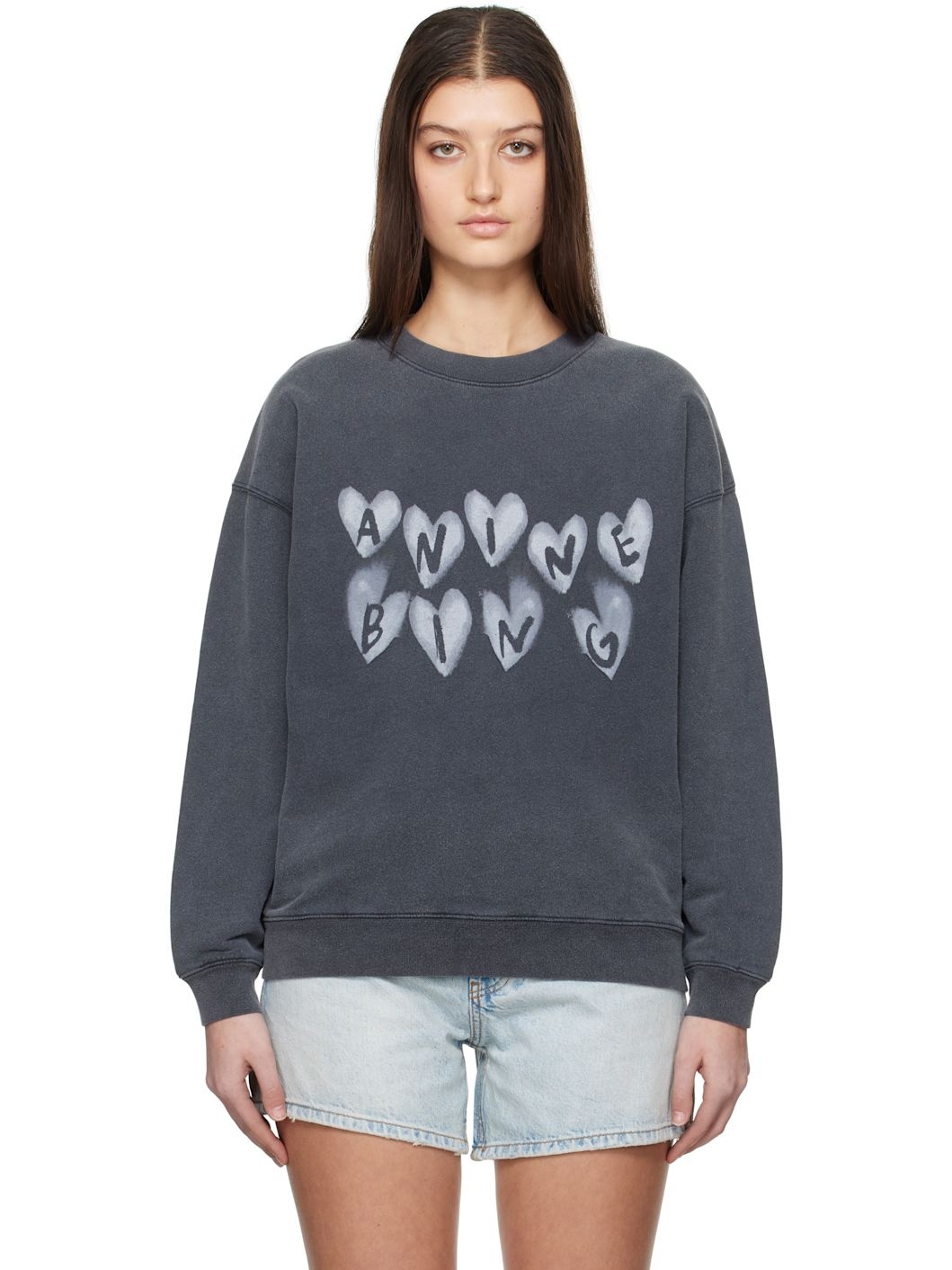 Black Spencer Hearts Sweatshirt - 1