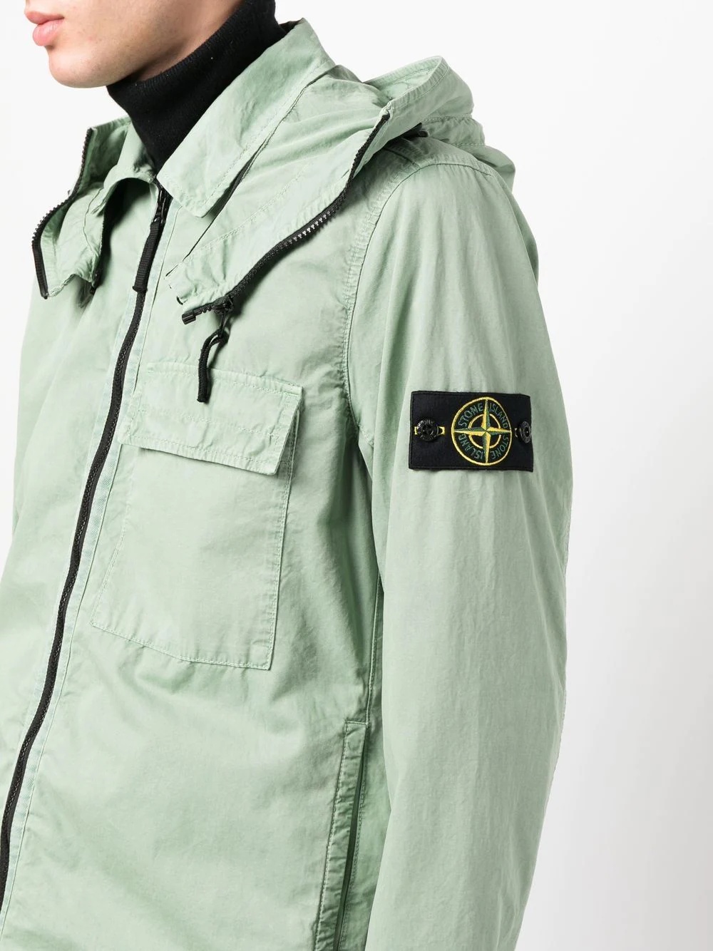 logo-patch hooded jacket - 5