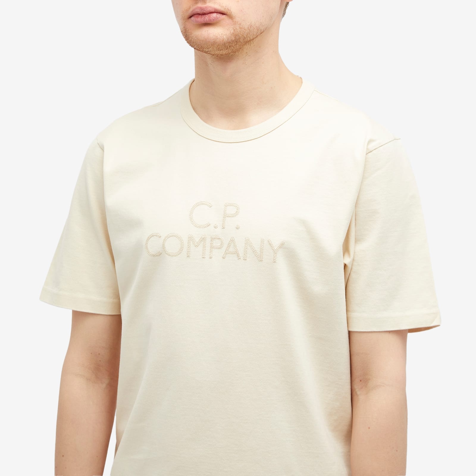 C.P. Company 30/2 Mercerized Jersey Twisted Logo T-Shirt - 5