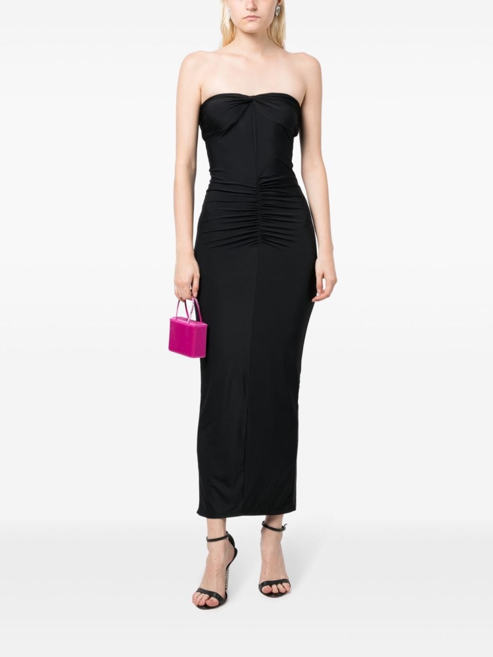 bandeau ruched midi dress - 6