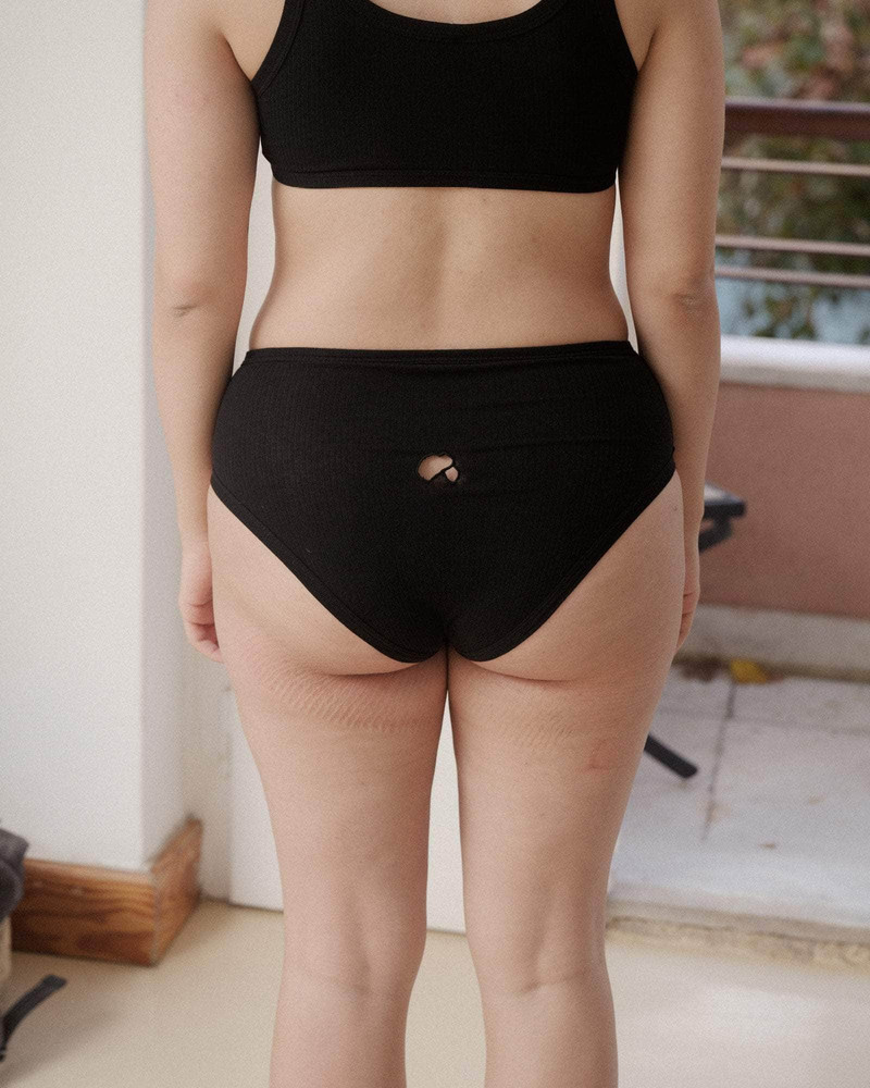 Tooth Highwaist Bell Pants - Fine Organic Cotton Rib 1