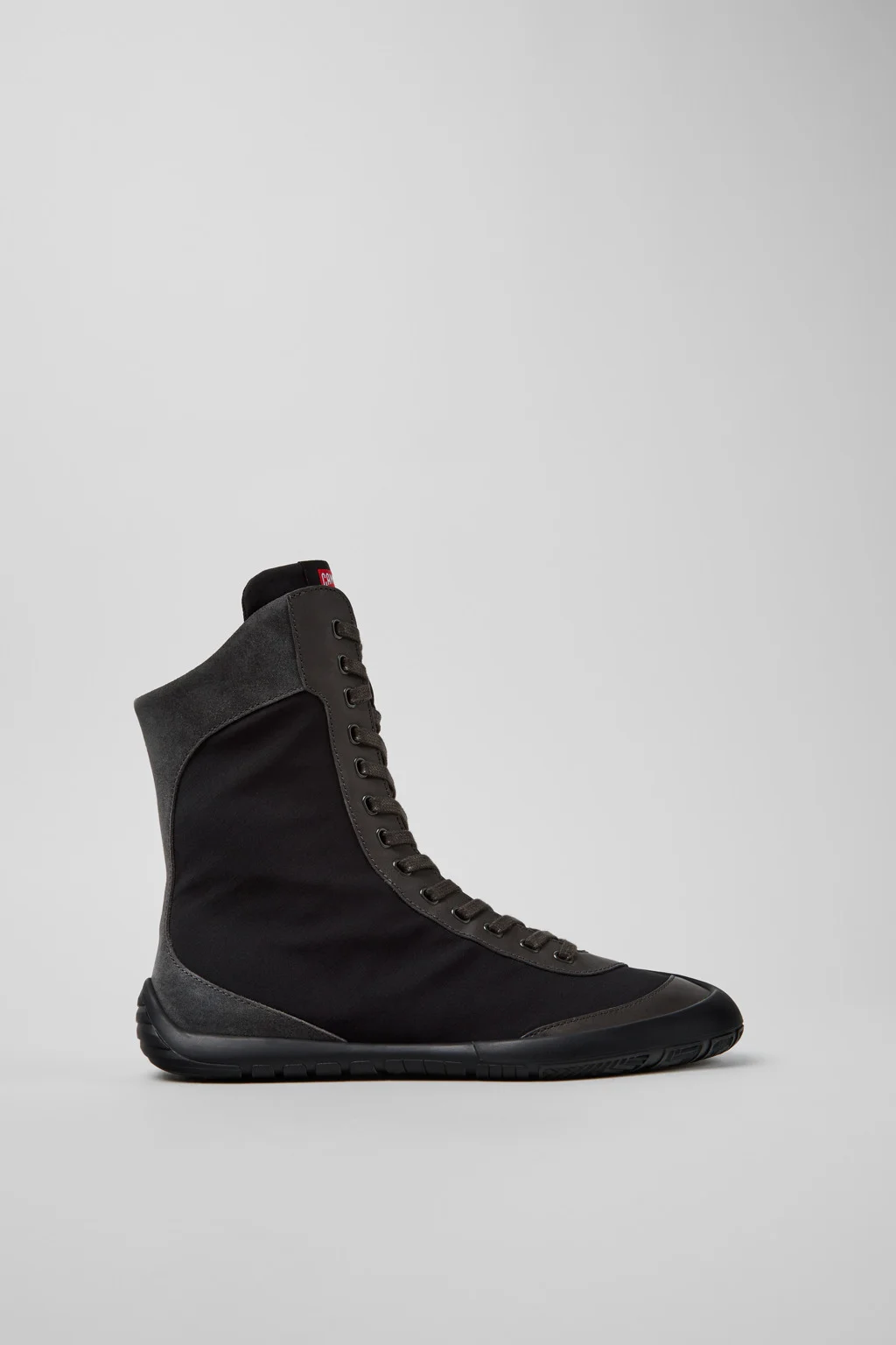Peu Path+ Black Textile and Leather High Boots for Women. - 1
