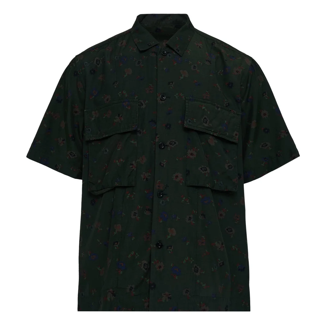 Overdyed Floral Print Shirt - 1