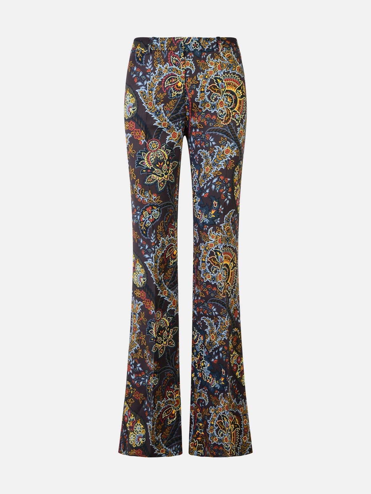 BROWN VISCOSE TROUSERS - 1